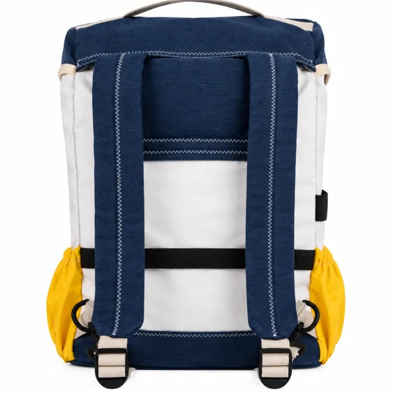 Sac-à-dos 727 Sailbags BIKY – Sacoche vélo convertible en voile recyclée – Bleu / Jaune