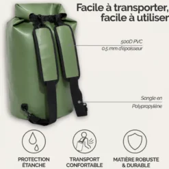 Sac à dos étanche réglable pour sport 30l