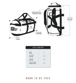 Sac à dos voyage 70l latitude noir ergonomique résistant outdoor Noir