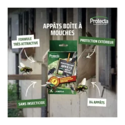 Sachets appâts boite à mouches x4