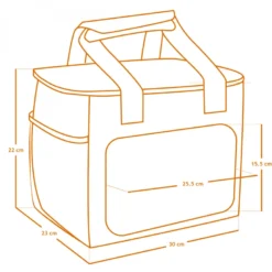 Sac isotherme 16 l - bordeaux