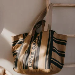 Sac kaba love gang xl rayures camel