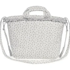 Sac à langer little bloom fleurs gris