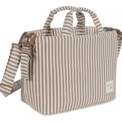 Sac à langer praliné rayures moka
