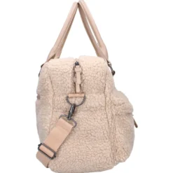 Sac à langer sherpa - 28 x 40 cm beige