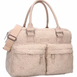 Sac à langer sherpa - 28 x 40 cm beige