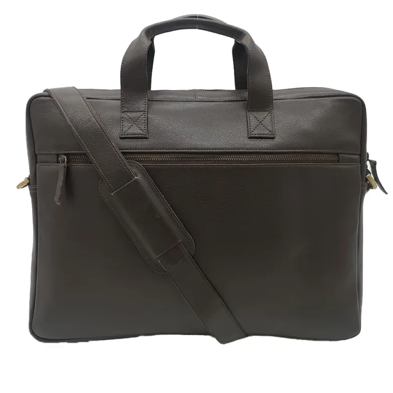 Sacoche ordi cuir graham marron