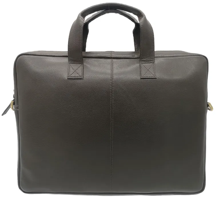 Sacoche ordi cuir graham marron