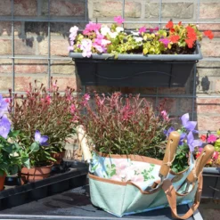 Sac outils de jardinage imprimé roses