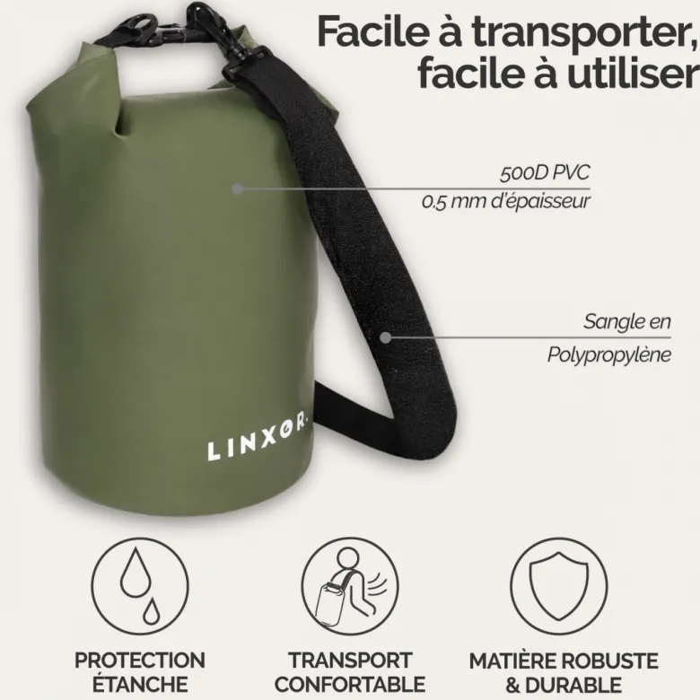 Sac étanche réglable pour sport 5l
