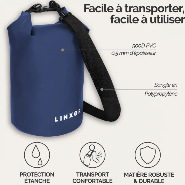 Sac étanche réglable pour sport 20l