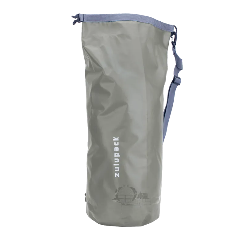 Sac tube étanche 25l fond transparent Gris