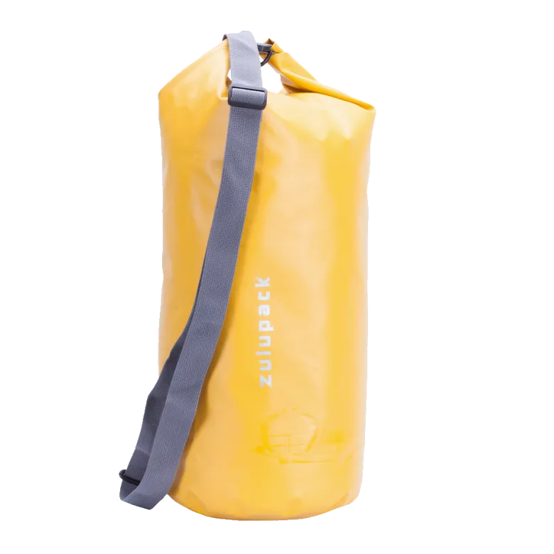Sac tube étanche 25l fond transparent Jaune