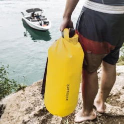 Sac tube étanche 25l fond transparent Jaune