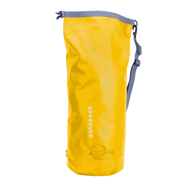Sac tube étanche 25l fond transparent Jaune