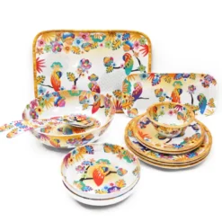 Saladier profond perroquets 25 cm