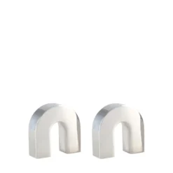 Salière et poivrière arc argent