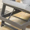 Salon d'angle de jardin 6 places en aluminium - gris anthracite