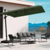 Salon de jardin camarillo gris en aluminium - 5 places - jardideco