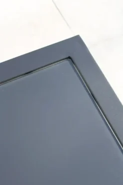 Salon de jardin d'angle 6 places en aluminium - gris anthracite