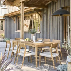 Salon de jardin en teck massif 8 places