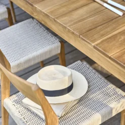 Salon de jardin en teck massif 8 places