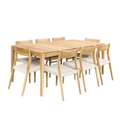 Salon de jardin en teck massif 8 places
