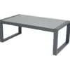 Salon de jardin ibiza en tissu gris 4 places - aluminium anthracite