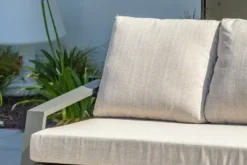 Salon de jardin 5 places en aluminium - gris anthracite