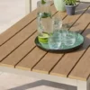 Salon de jardin 5 pl en alu et plateau composite - grège