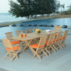 Salon de jardin teck alexandrie 10 place