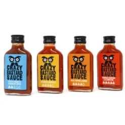 4 sauces piquantes Crazy Bastard