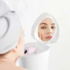 Sauna facial à vapeur chaude &froide pour soin du visage avec kit d'extracteurs