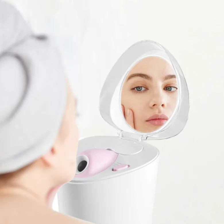 Sauna facial à vapeur chaude &froide pour soin du visage avec kit d'extracteurs