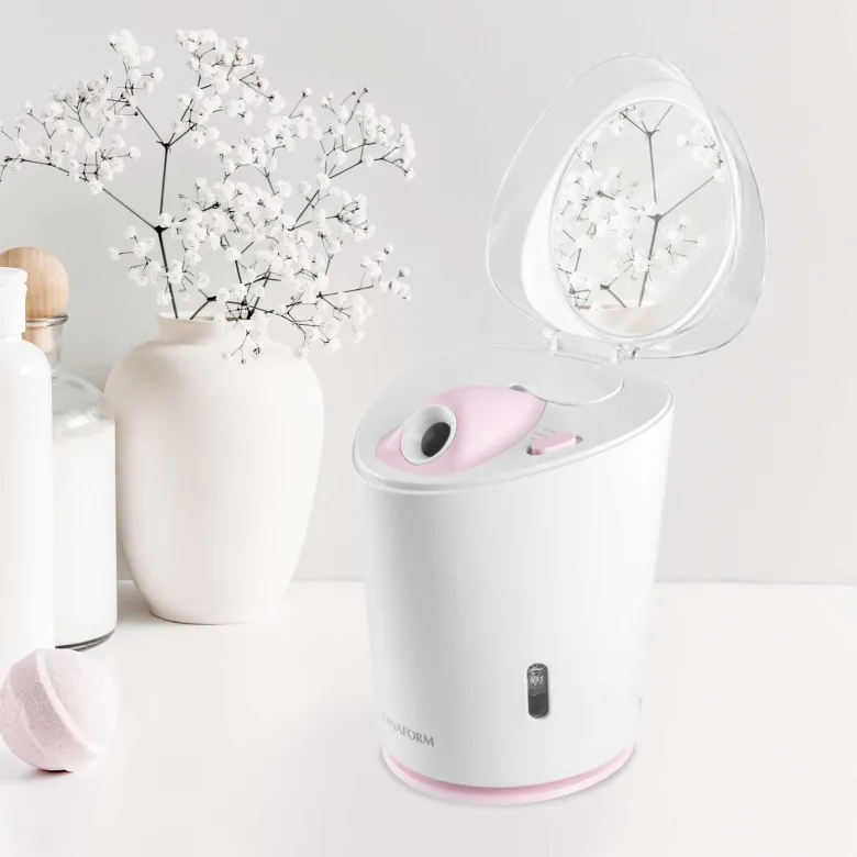 Sauna facial à vapeur chaude &froide pour soin du visage avec kit d'extracteurs