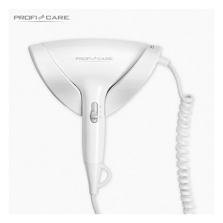 Sèche-cheveux mural compact 1800w proficare pc-ht 3044 blanc