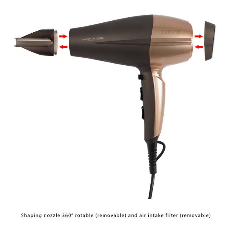 Sèche-cheveux 2200w proficare pc-ht 3010 marron