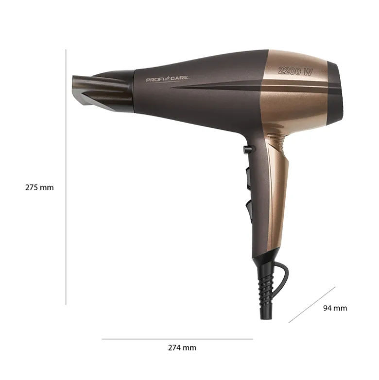 Sèche-cheveux 2200w proficare pc-ht 3010 marron