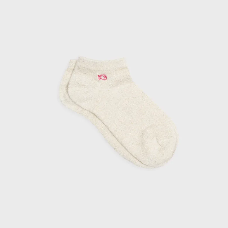 Scoquettes pailletées unies beige