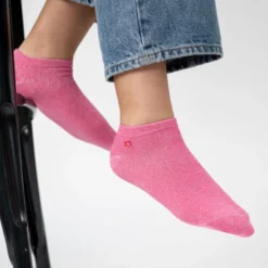 Scoquettes pailletées unies rose