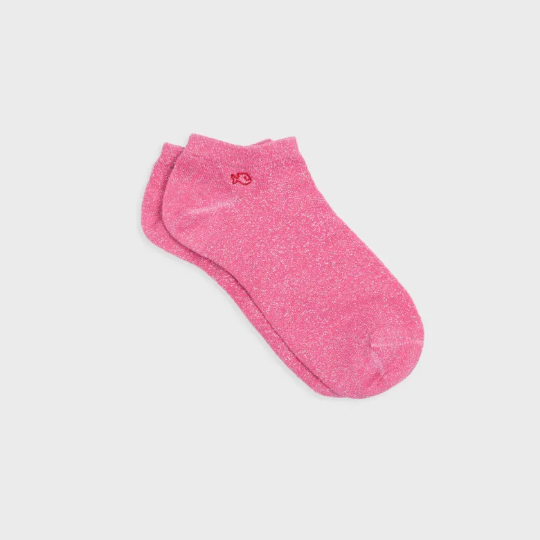 Scoquettes pailletées unies rose