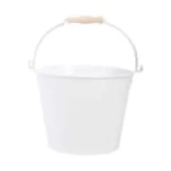 Seau blanc en zinc