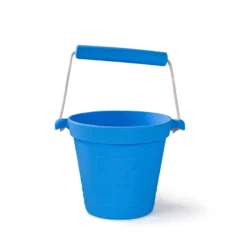 Seau de plage en silicone bleu