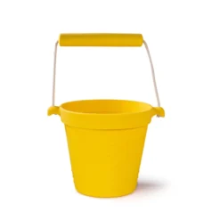 Seau de plage en silicone jaune