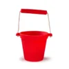 Seau de plage en silicone rouge