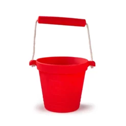 Seau de plage en silicone rouge