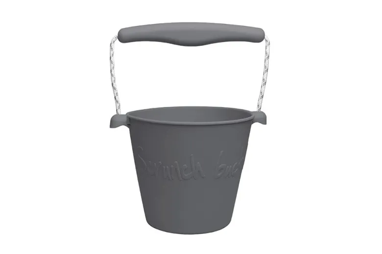 Seau de plage - flexible - gris -