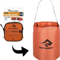 Seau pliable sea to summit folding bucket 10l rouge