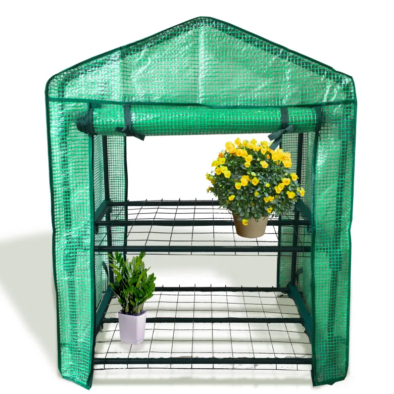 Serre de jardin etagère 2 en 1 pour fleurs, plantes - toile résistante armée