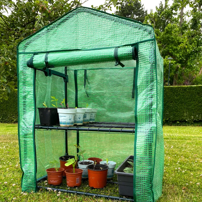 Serre de jardin etagère 2 en 1 pour fleurs, plantes - toile résistante armée